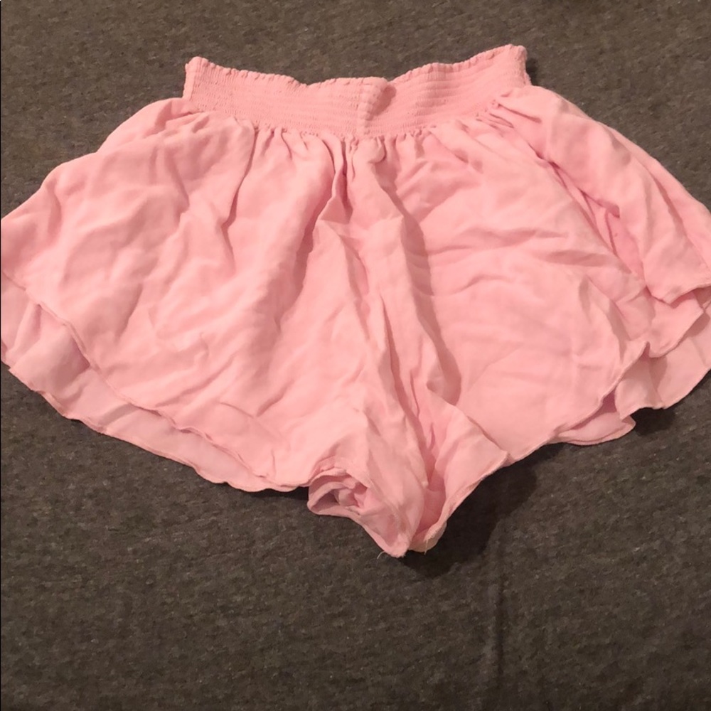 flowy pink shorts